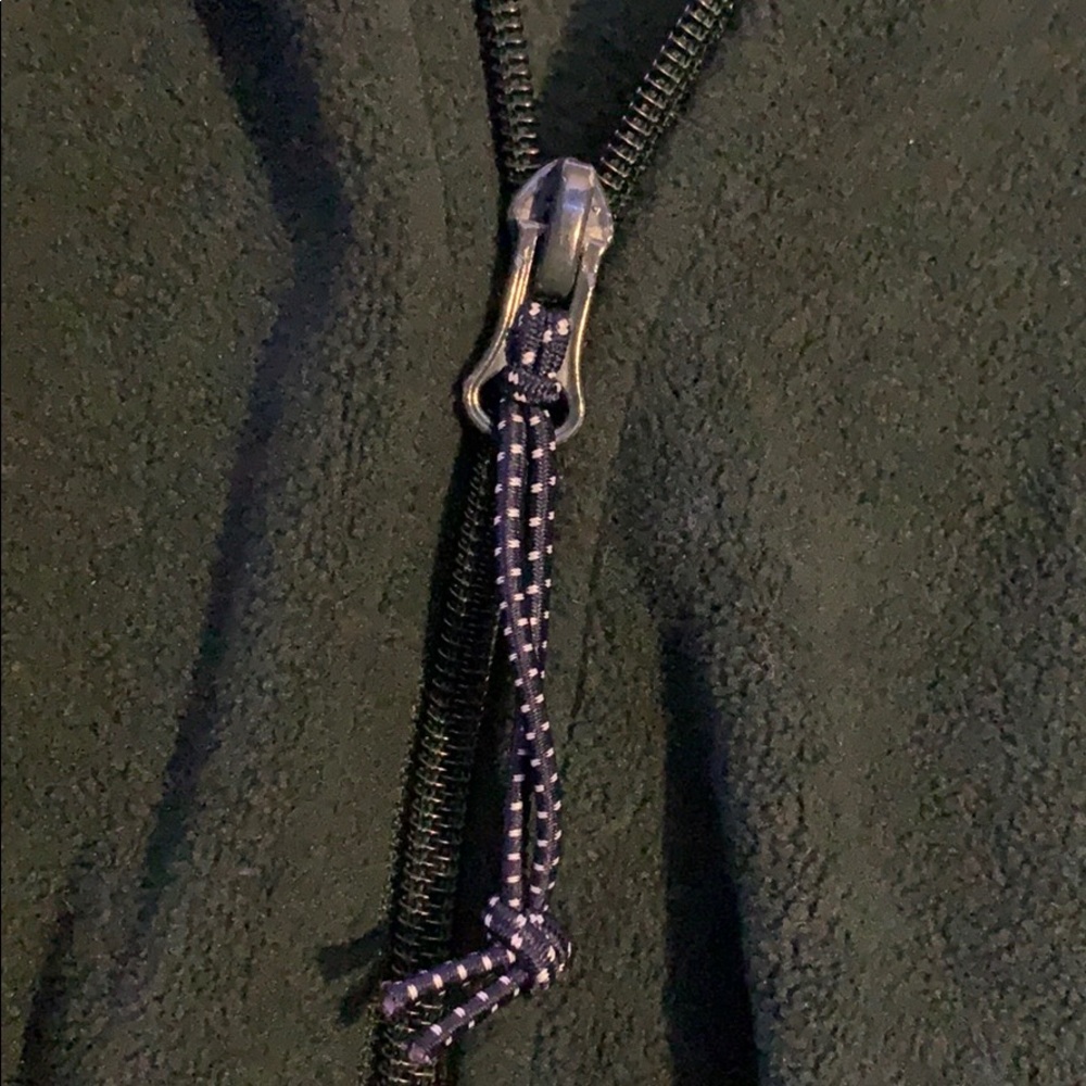 Green polyester zip up jacket - Picture 3 of 4